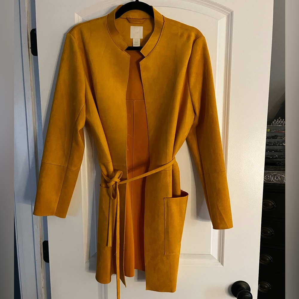H & M Faux Suede Jacket in Mustard Women’s Size 10